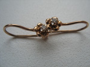 Серьги на девочку .585.Цветочки