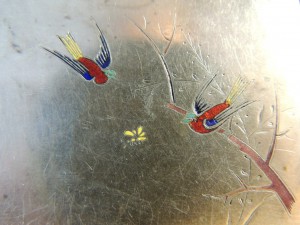 Портсигар.84.С птичками.