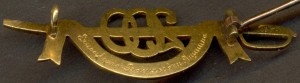 Знак "200 лет 3-ий Пехотный Нарвский Полк", золото.