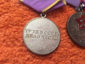 Труд.Отличие с документом номерная