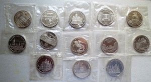 Юбилейка СССР. 77 монет. Запайки. Пруф