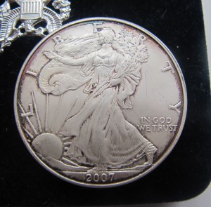 1 доллар 2007 год серебро в подарочной коробке