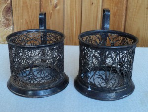 2 подстаканника. Скань, Мстера. 1958 и 1980 гг.