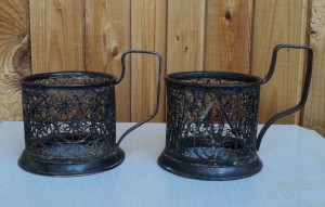 2 подстаканника. Скань, Мстера. 1958 и 1980 гг.