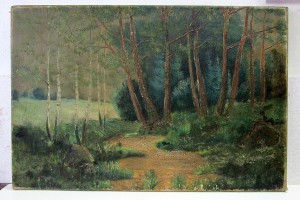 "Лесной пейзаж", конец 19 - начало 20 века, Чехия