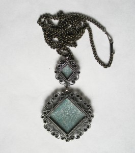 Кулон подвеска с янтарем, серебро, финифть, 2 шт