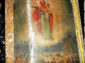 Икона Августовской Божий Матери, Размер 87 на 64