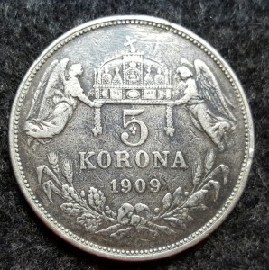 Австрия Венгрия 5 корона 1907г. Франц Иосиф 1