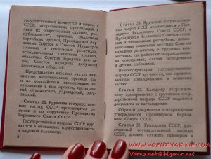 Медаль "За трудовую доблесть" на документе