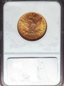 США 10 долларов 1899 год (слаб NGC MS62)