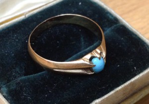 Кольцо с бирюзой 56