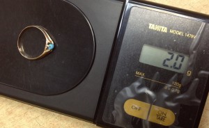 Кольцо с бирюзой 56