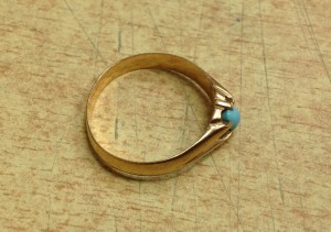 Кольцо с бирюзой 56