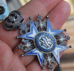 КОРОЛЕВСКАЯ СЕРБИЯ Орден Святого Саввы 5 ст СОХРАН+коробка