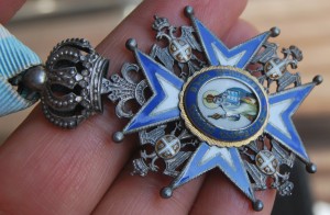 КОРОЛЕВСКАЯ СЕРБИЯ Орден Святого Саввы 5 ст СОХРАН+коробка