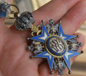 КОРОЛЕВСКАЯ СЕРБИЯ Орден Святого Саввы 4 ст СОХРАН+коробка