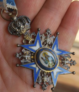 КОРОЛЕВСКАЯ СЕРБИЯ Орден Святого Саввы 4 ст СОХРАН+коробка