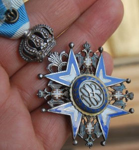 КОРОЛЕВСКАЯ СЕРБИЯ Орден Святого Саввы 4 ст СОХРАН+коробка