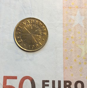 Эстония 5 центов 1991 (Василек) Пробные