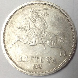Литва 5 литай 1936 г