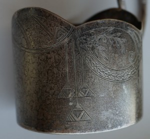 Подстаканник. Латунь, серебрение. СССР.