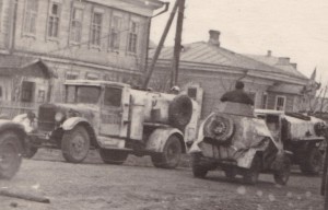 БА-64 на улицах захваченного города. 1944-1945 года.