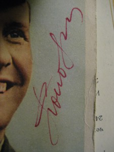 Автографы космонавтов Николаева и Поповича (август 1962 г.)