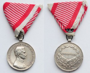 Австро-Венгрия. Медаль за храбрость. Серебро. Карл.