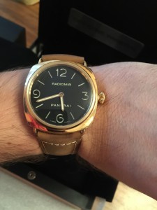 Золотые OFFICINE PANERAI HISTORIC RADIOMIR 45MM ROSE GOLD LI