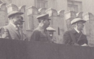 Члены Правительства и др на трибуне мавзолея. Москва,1930-е.