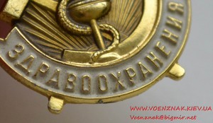 Знак "Отличнику здравоохранения" с документом