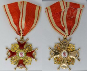 Орден Святого Станислава 3-й степени, лента, коробка
