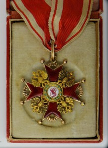 Орден Святого Станислава 3-й степени, лента, коробка