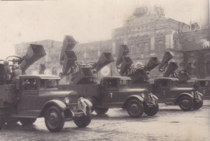 Парад Победы.Прохождение звукоулавливающих установок.1945 г.