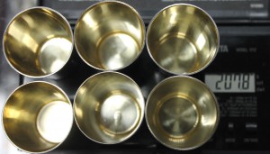 6 серебряных стопок 875 пробы. Живописные эмали.