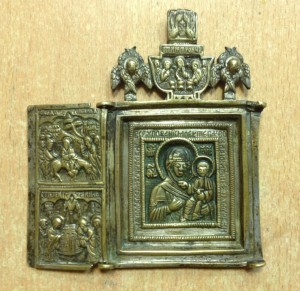 Складень Смоленская Богородица с молитвой -нет створки