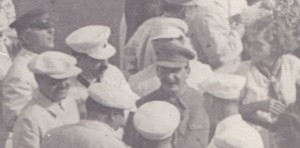 Сталин,Молотов,Ворошилов на веранде во время празд.Авиации.