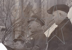 Ком-щий КВО С.К.Тимошенко и секр.ЦК КПб Украины Н.С.Хрущов.