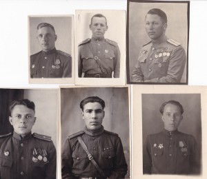 Фото военных из личных дел с наградами