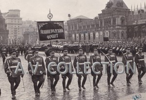 Генералы Ленинградского фронта на параде. Москва,1945 год.