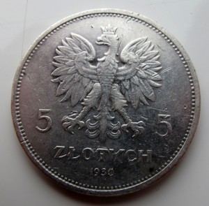 Польша. 5 злотых 1930г. 100-летие Восстания