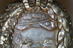 Редкий знак Пилота ПМВ Нойзильбер - Гос вручение