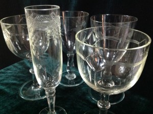 5 фужеров красивых