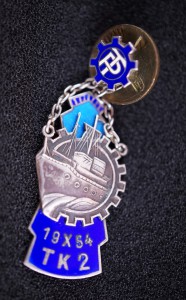 красивый жетон, ТК2 1954,  судовых электриков. (Морской)