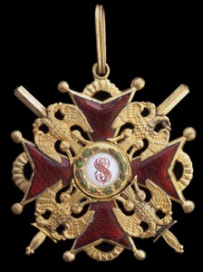 Орден Св. Станислава 2 ст. с мечами, бронза, Врем. Правит