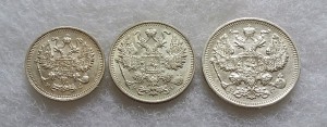 10,15,20 коп.  1915гг  UNC