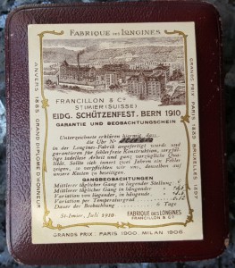 Часы LONGINES Стрелковый фестиваль в Берне 1910 года