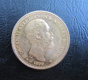 20 крон Швеция 1899 год не частая