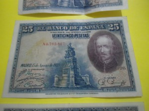 Испания  25 песет 1928 г. 3 шт.