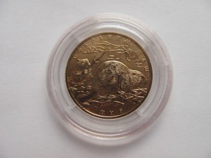 100 руб. 2008 г. Золото (900пр 15,55гр) АЦ.